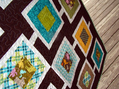 Chocolate Sanctuary baby quilt