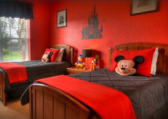 Mickey Mouse bedroom theme. | "Kid Caves" | Pinterest