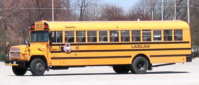 school buses portrait