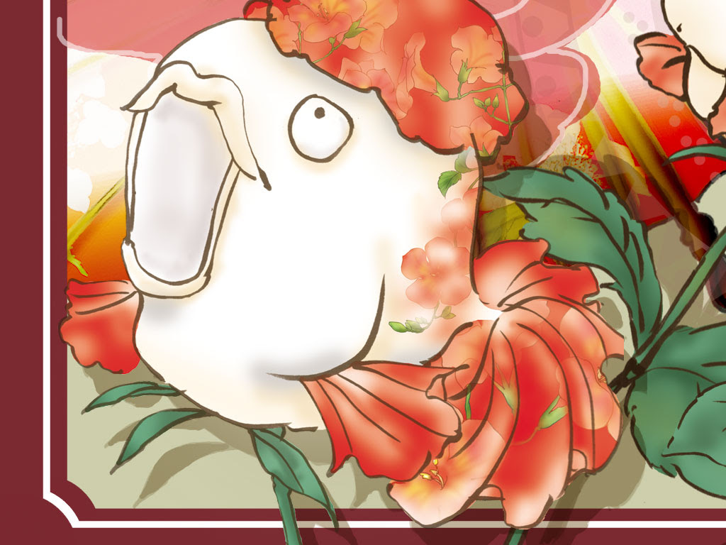 猫絵描きneupyの花のイラストと 銀魂 ヘタレらく描き ﾗｽﾄﾆｬﾝｽﾞｽﾀﾝﾃﾞｨﾝｸﾞ
