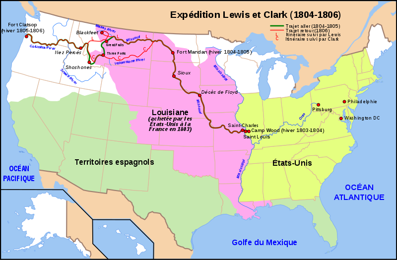 Archivo:Carte Lewis-Clark Expedition-fr.svg
