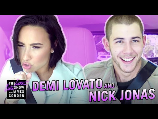 Demi Lovato And Nick Jonas Go Carpooling With James Corden - Video