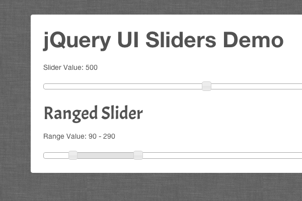 How To Build a Range Slider Input with jQuery UI - DesignM.ag
