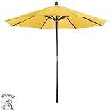 PHAT TOMMY 9 Foot Market Patio Umbrella for Home Restaurant Deck or Cafe - Sunshine Yellow