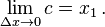 \lim_{\Delta x \to 0} c = x_1\,.