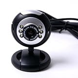 SANOXY® USB 6 LED PC Webcam Camera plus + Night Vision MSN, ICQ, AIM, Skype, Net Meeting and compatible with Win 98 / 2000 / NT / Me / XP / Vista