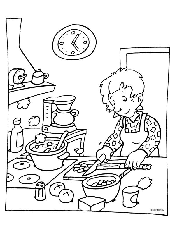 Kleurplaat Kookboek