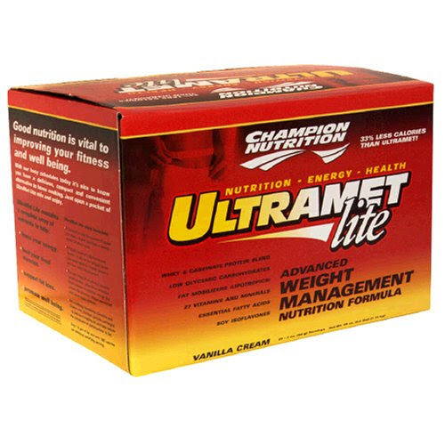 Black Friday Champion Nutrition UltraMet Lite Advanced Weight Management Nutrition Formula, Vanilla Cream, 2-Ounce Packets, 20-Count Deals
