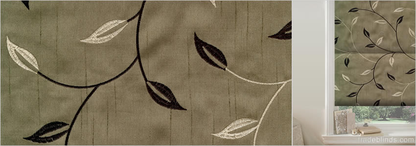 Brown roman blinds
