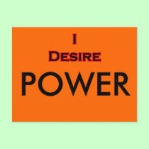 I Desire Black-Red POWER postcards