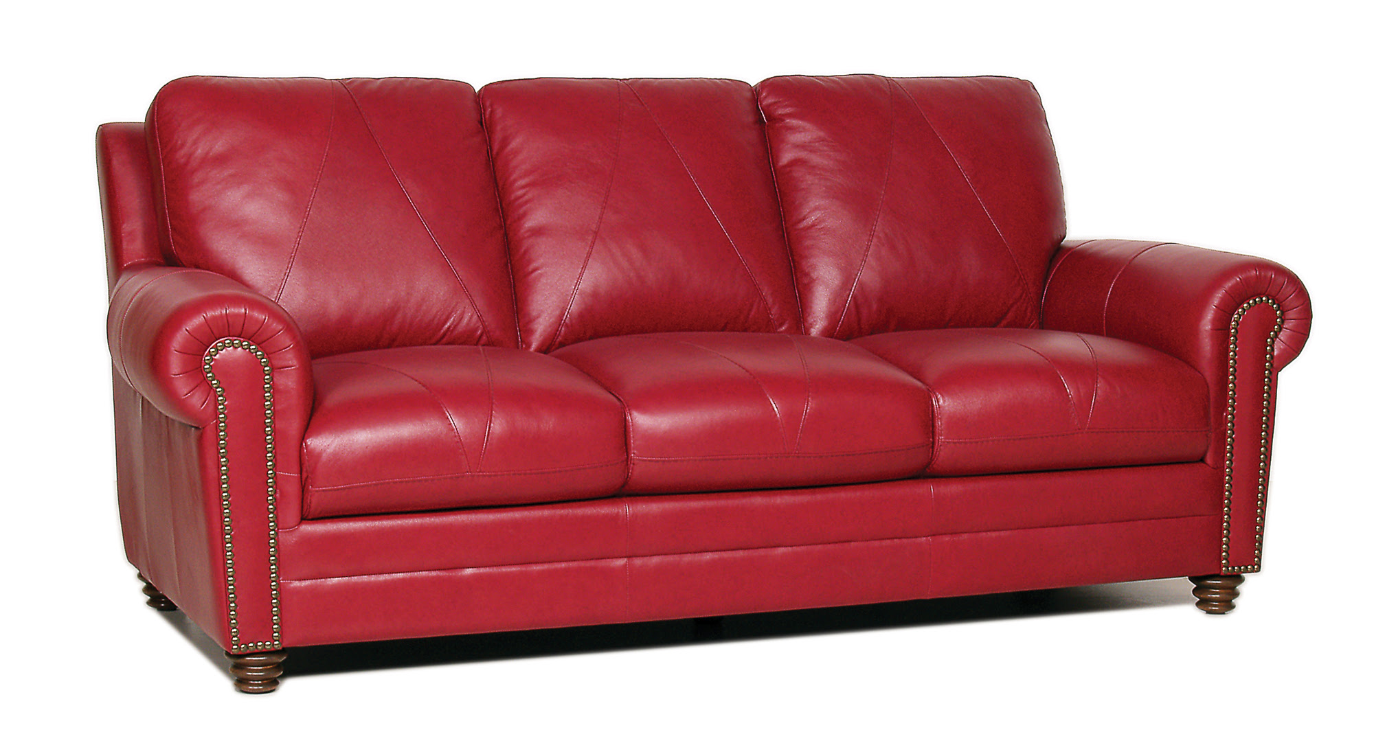 New Luke Leather \u0026quot;Weston\u0026quot; Cherry Red Italian Leather 3Pc Set Sofa and 2 Chairs  eBay