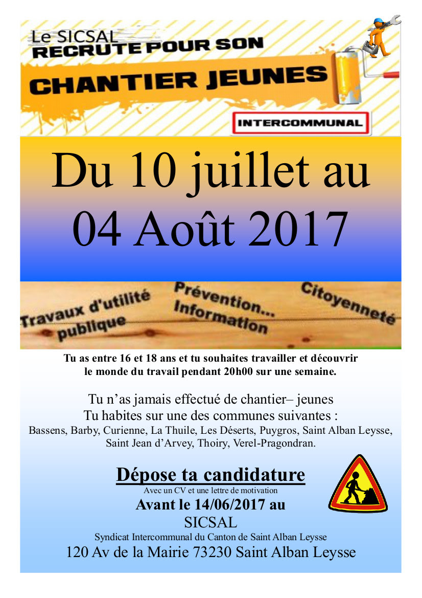 Lettre de motivation chantier jeune mairie - laboite-cv.fr