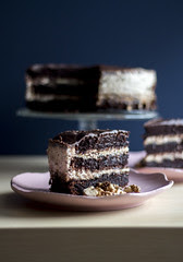 Banana and walnut chocolate cake.