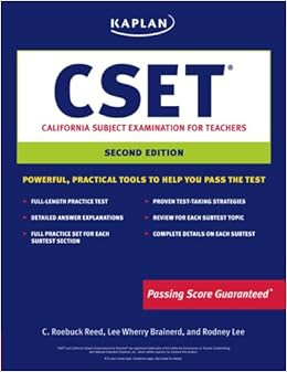 Kaplan CSET California Subject Examination For Teachers Kaplan Cset The
California Subject Examination For