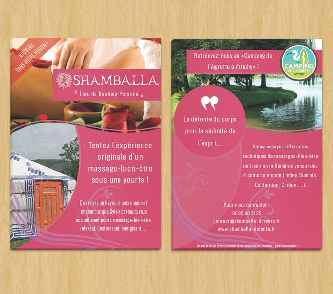 Conception d'un flyer au format A6 pour présenter les ...