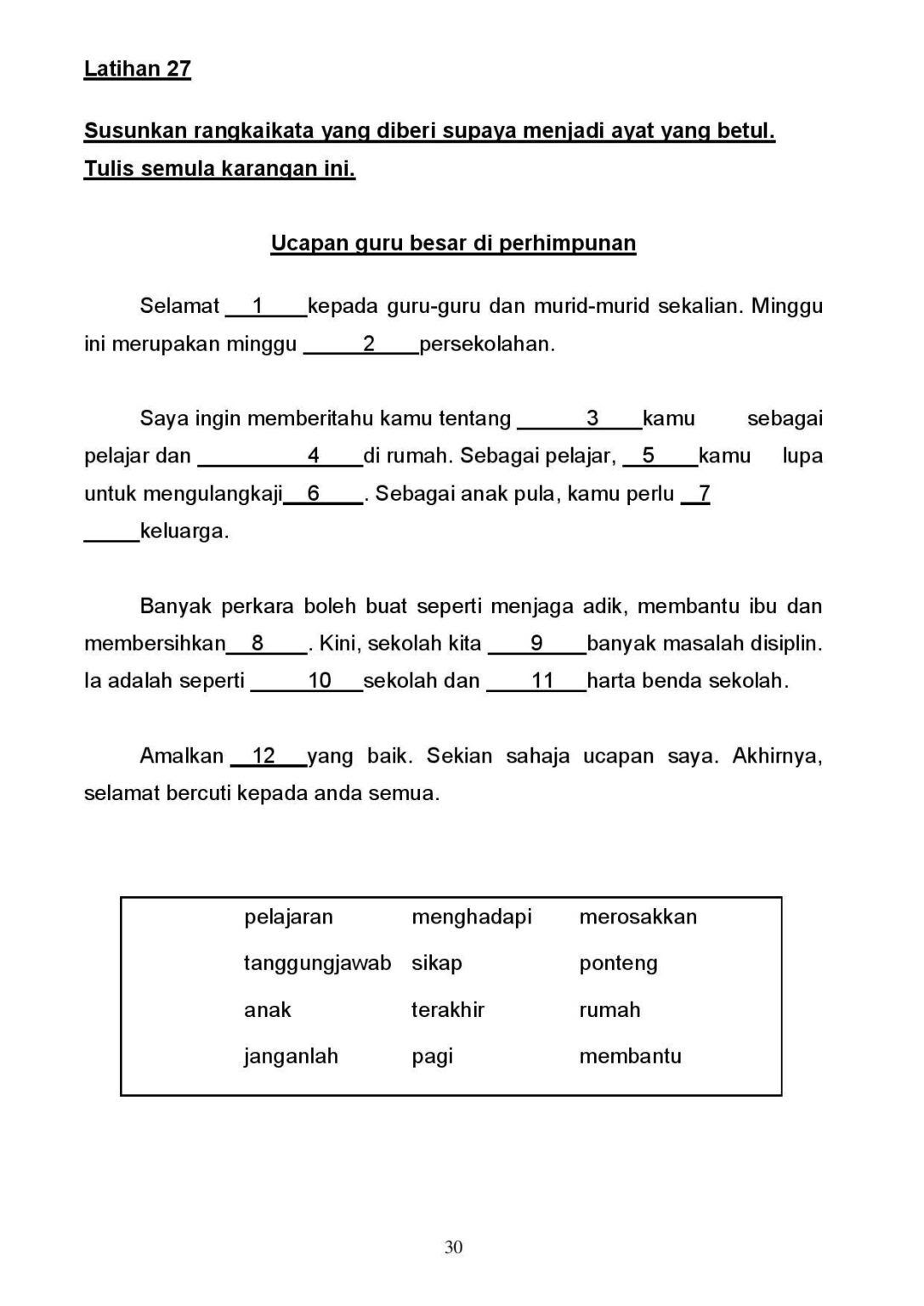 Latihan Tatabahasa Tahun 4 Otosection