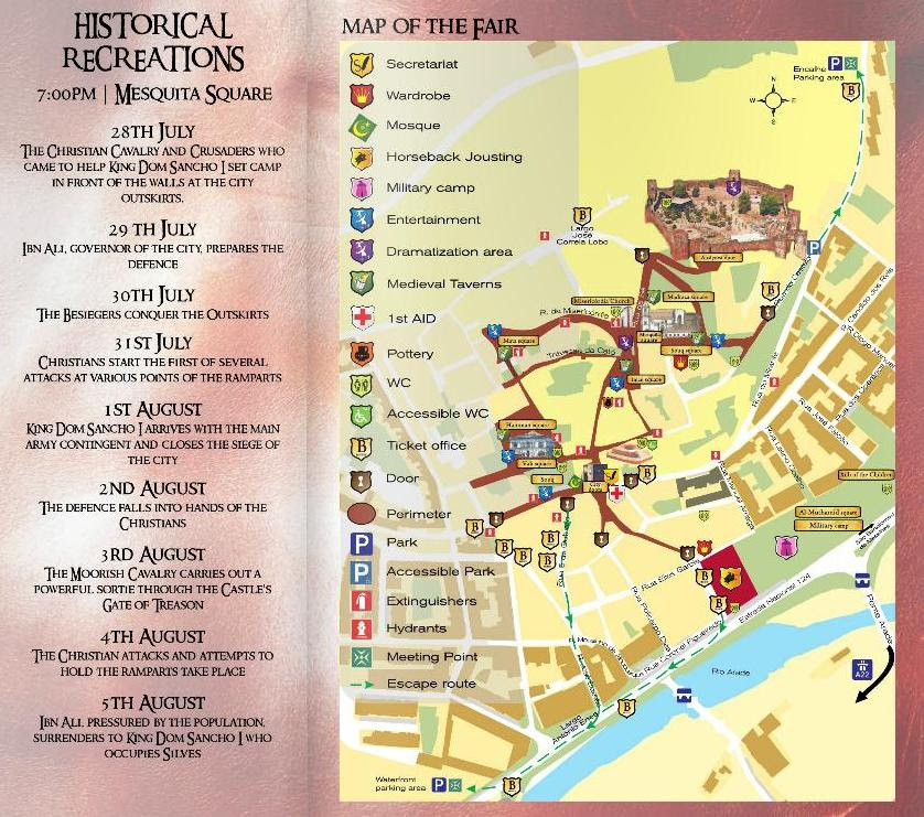 MAP and event program for the Silves Medieval Fair ...