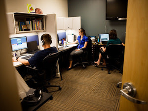 Simpson visits the Brain Fitness Center, a small computer lab, for 15-minute sessions four times a day.