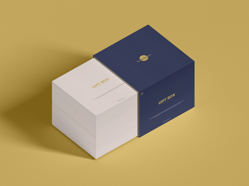 Download Free Slide Gift Box Mockup - Free Mockup ZoneFree Mockup Zone
