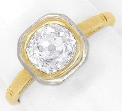 Original-Foto 1, ORIGINAL ANITKER EINKARÄTER-DIAMANT-RING 1,27ct SCHMUCK