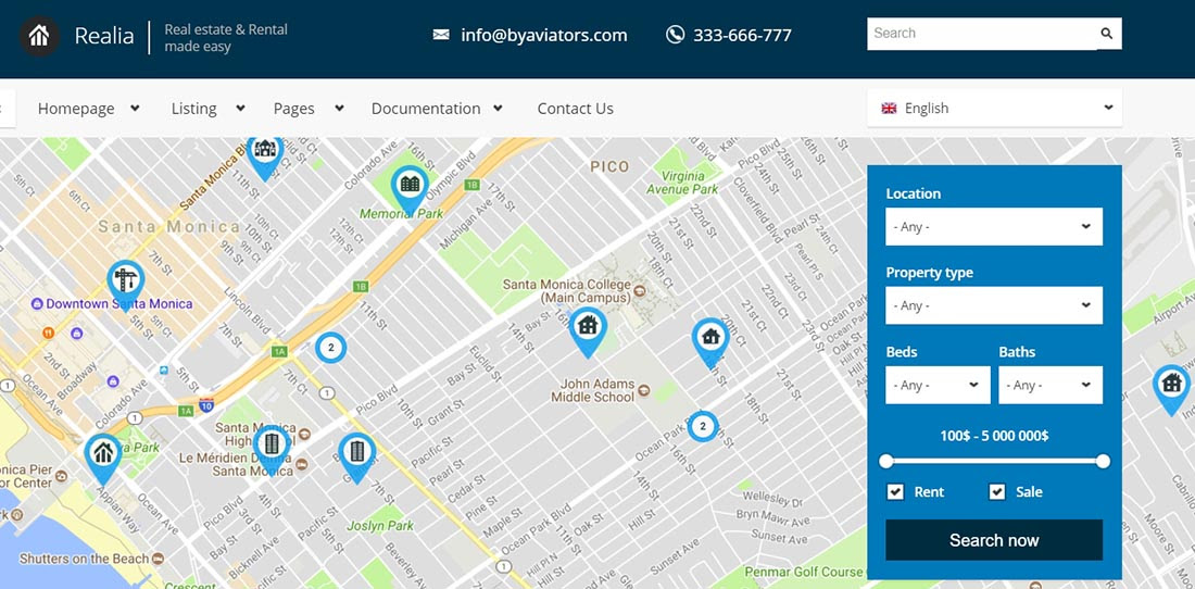 Realia - Responsive Real Estate Drupal Website Design Templates