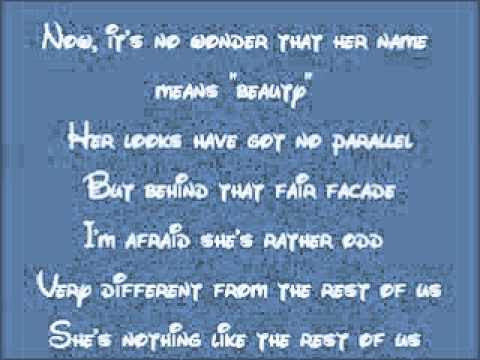 Beauty and the Beast-Belle Lyrics - YouTube