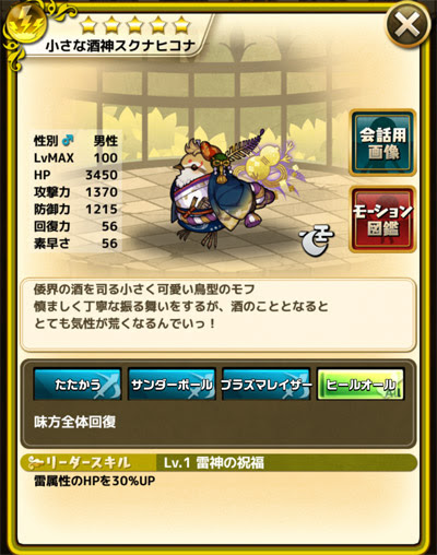 小さな酒神スクナヒコナ 評価 栗野郎のゆるドラシル無課金ブログ ゆるドラ