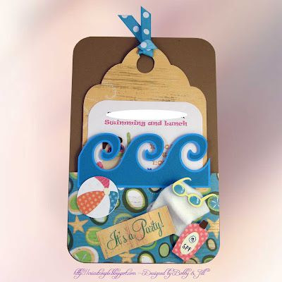 Shes a Sassy Lady: Its a Pool Party! handmade invitations