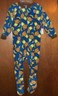 Boys Blanket Sleeper sz 2T MON PETIT Blue w/Monkeys in Green Shirts&Bananas NWT