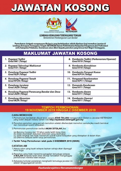 kerja kosong kerajaan terengganu