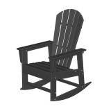Poly-Wood SBR16R Tangerine South Beach Rocker Patio Rocking Chair
