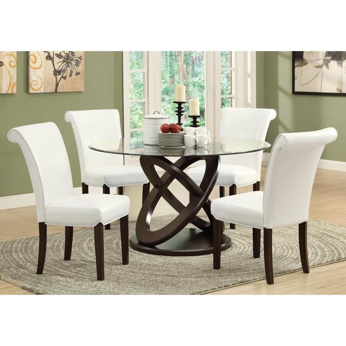 Monarch Specialties Dark Espresso Round Dining Table ...