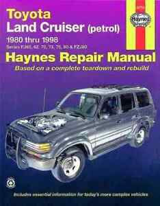 Haynes Repair Manual Toyota Land Cruiser Diesel 80 98 | eBay