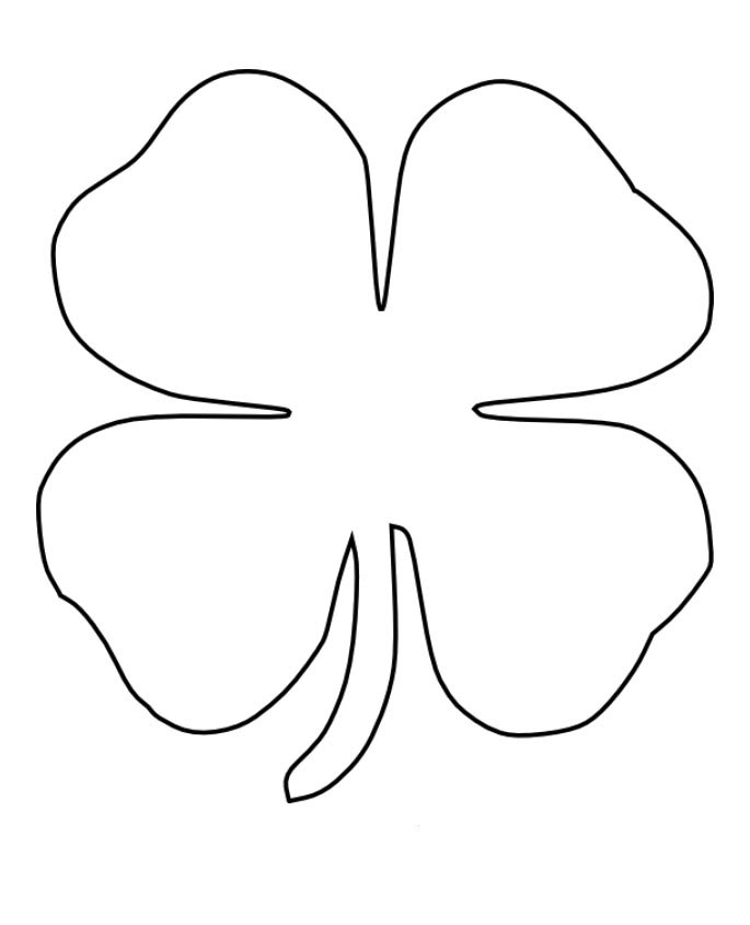 four leaf clovers Colouring Pages Clip Art Library four leaf clovers Colouring Pages Clip Art Library