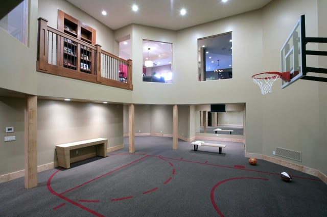 Basketball Court In A Basement (via houzz )