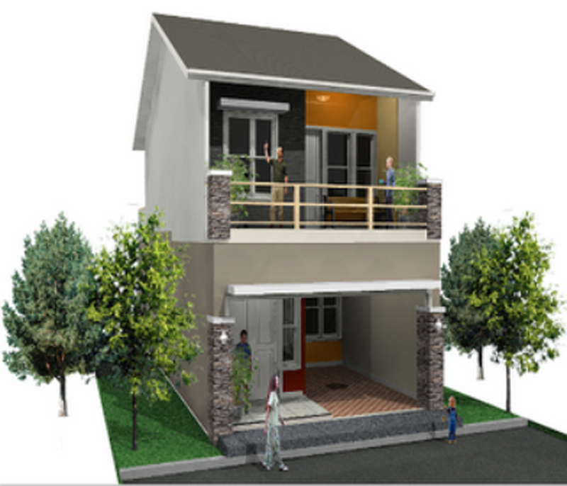 Contoh gambar desain rumah minimalis type 45 1 dan 2 