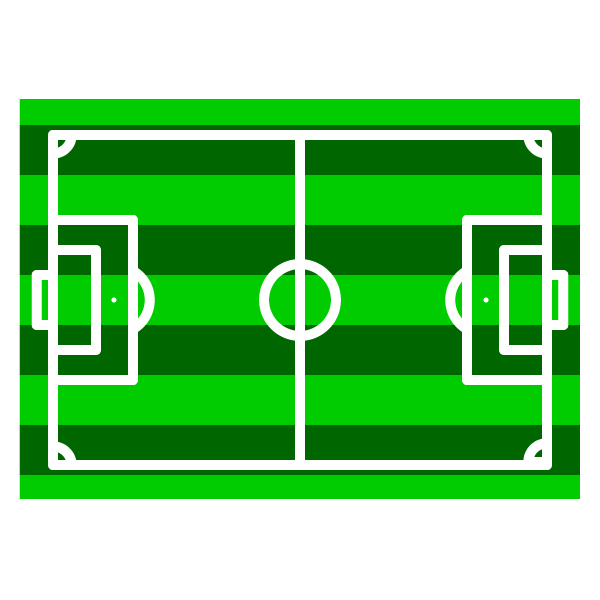 かわいいサッカーコート サッカー場の無料イラスト 商用フリー オイデ43