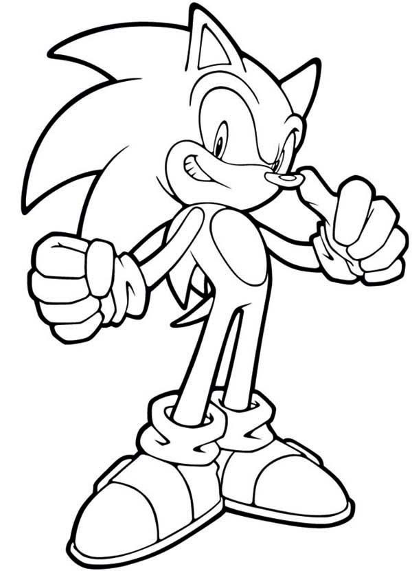 free sonic the hedgehog running coloring pages download