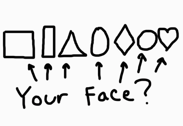 There are seven basic human face shapes: square, rectangle, triangle, oval, diamond, circle, and heart.