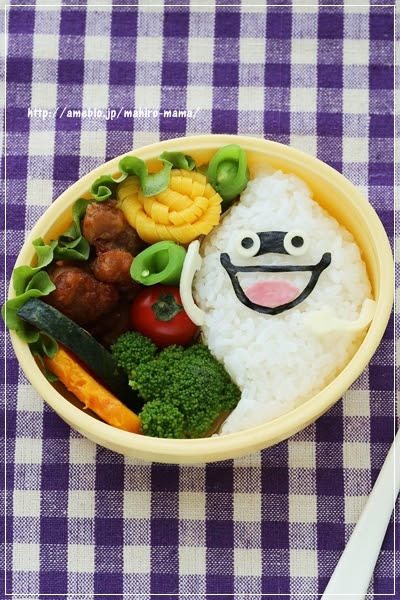 妖怪ウォッチ ウィスパーのキャラ弁 作り方 海苔切りのコツ Momo S Obentou キャラ弁 Powered By ライブドアブログ