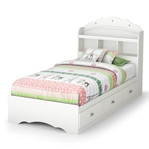 Amazon.com - Tiara Twin Mate's Bed & Bookcase Headboard ...