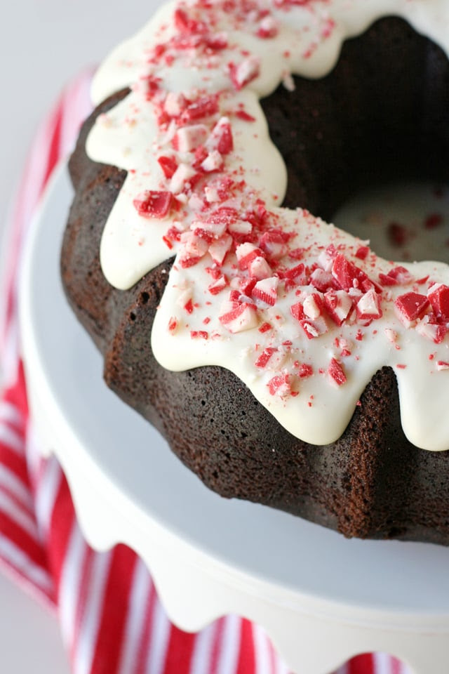 Chocolate Peppermint Bundt Cake - Glorious Treats