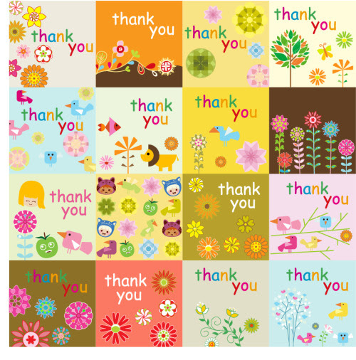 素材 可愛いサンキュー カードの背景 Cute Thank You Card イラスト素材 Http Ift Tt Wbsemq