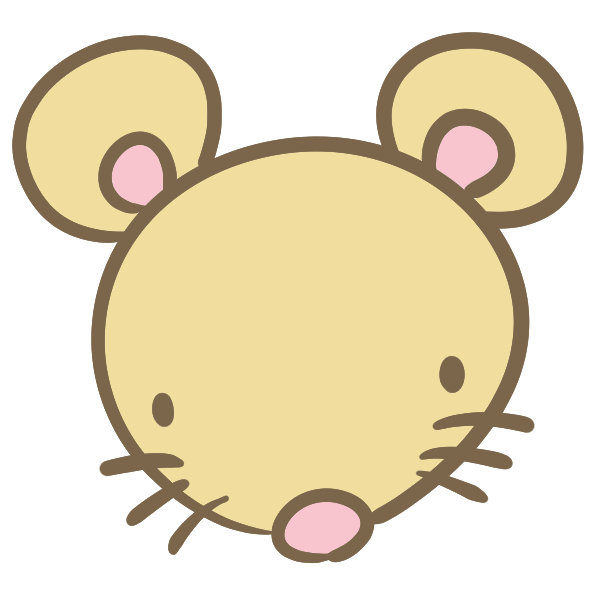 ねずみの顔 ベージュ のイラスト かわいいフリー素材が無料のイラストレイン