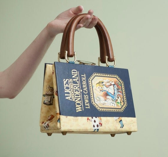 in unique alice wonderland vintage Etsy Altered by on bibliobags Book Alice Wonderland in Purse