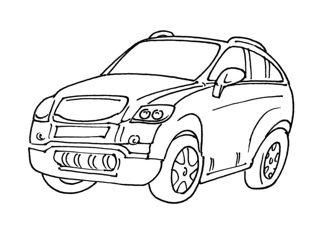 Image Coloriage voiture gratuit