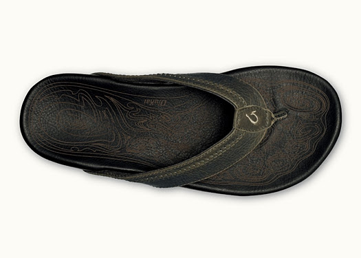 OluKai Hiapo Men's Wide Strap Leather Support Sandals | Orthotic Shop