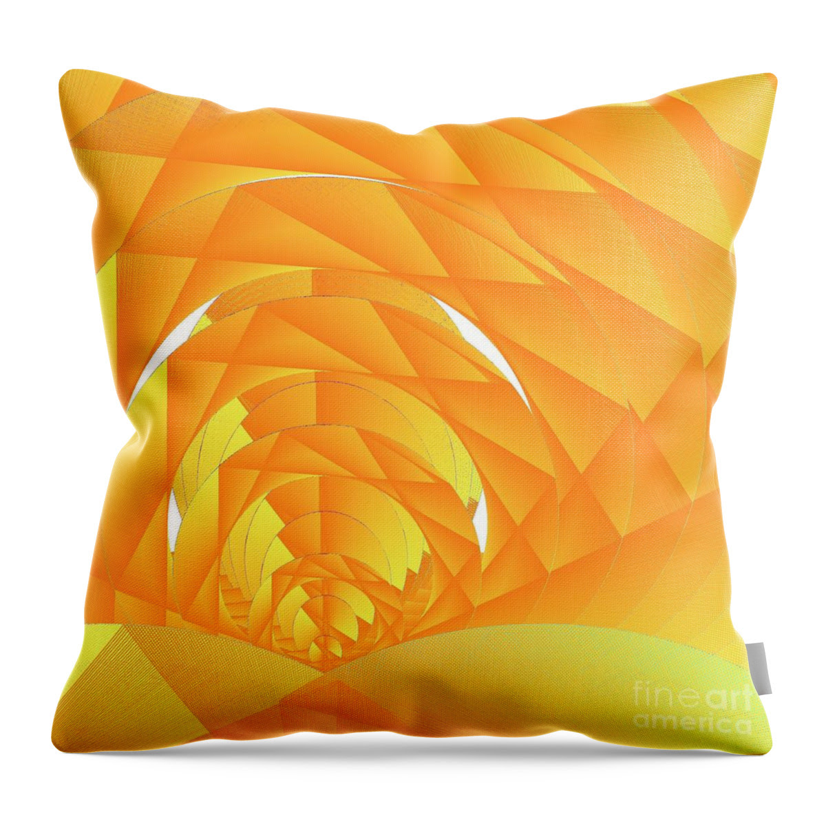 Cyber Sun Throw Pillow featuring the digital art As The Cyber Sun Shrinks And Sets by Michael Skinner
