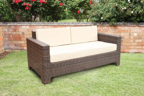 Best Reviews of Cambridge Outdoor Rattan Garden Sofa in Brown All Weather Furniture