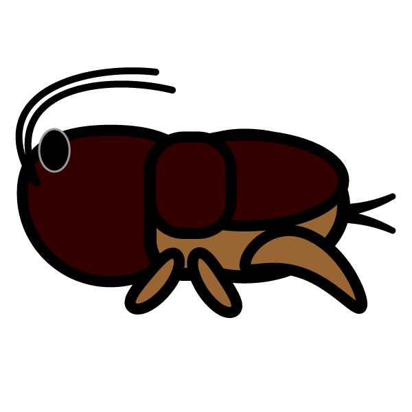 かわいいコオロギの無料イラスト 商用フリー オイデ43